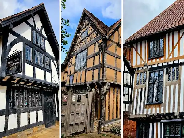 Stratford-upon-Avon — родина Шекспира — улица, пересекающая реку